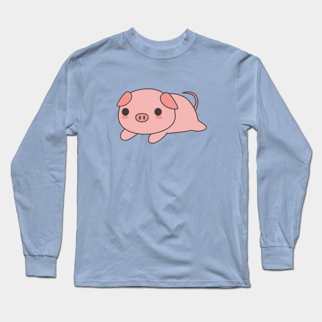 Cute Pig T-Shirt Long Sleeve T-Shirt by happinessinatee